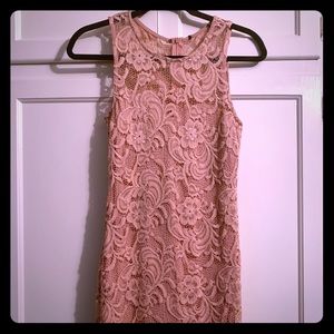 Blush Pink Lace Dress